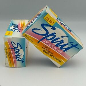Spirit Bar Soap 2-Pack 4.5 oz 3 in One‎ Blue Bath Size Sealed 1992 Retro Vintage